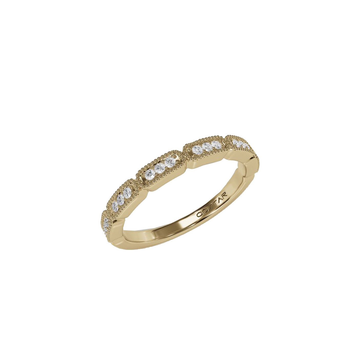 14 Karat Yellow Gold Diamond band