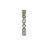 14 karat white gold diamond shape ring with diamonds