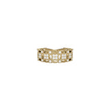 14 karat wide band with diamonds