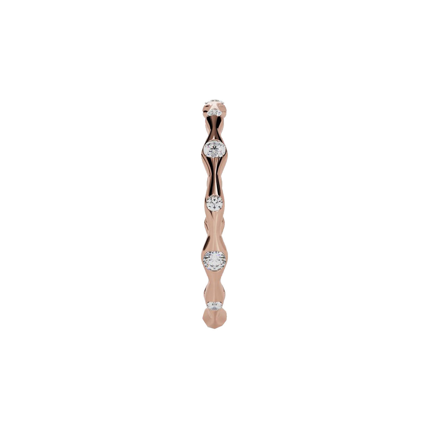14 karat rose gold ring with diamonds