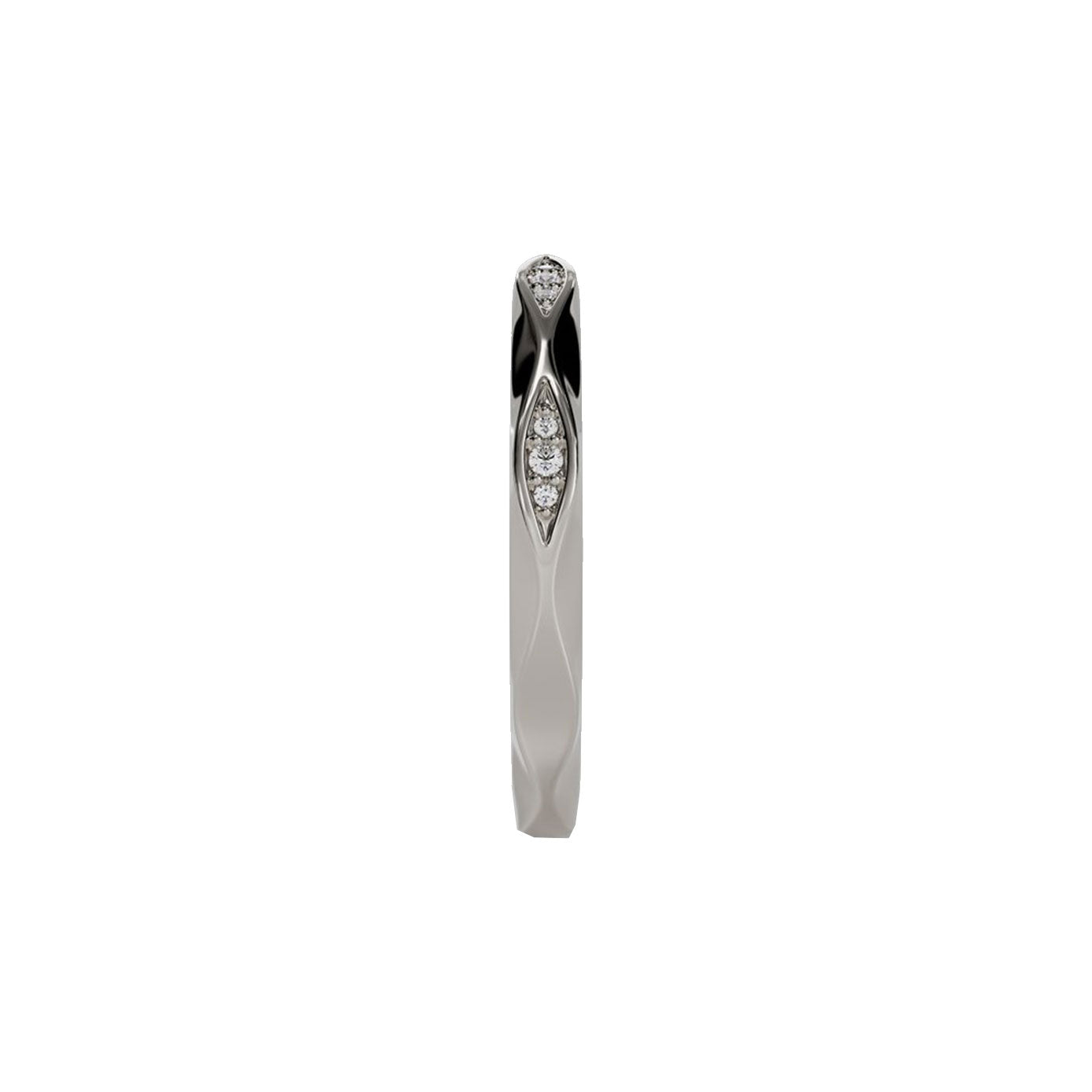 14 karat white gold ring with diamonds