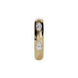14 karat yellow gold ring with marquise shape diamonds