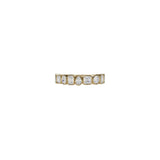 14 karat yellow gold ring with various shape diamonds