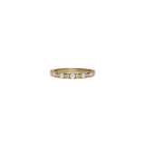 14 karat yellow gold diamond and gold accent ring