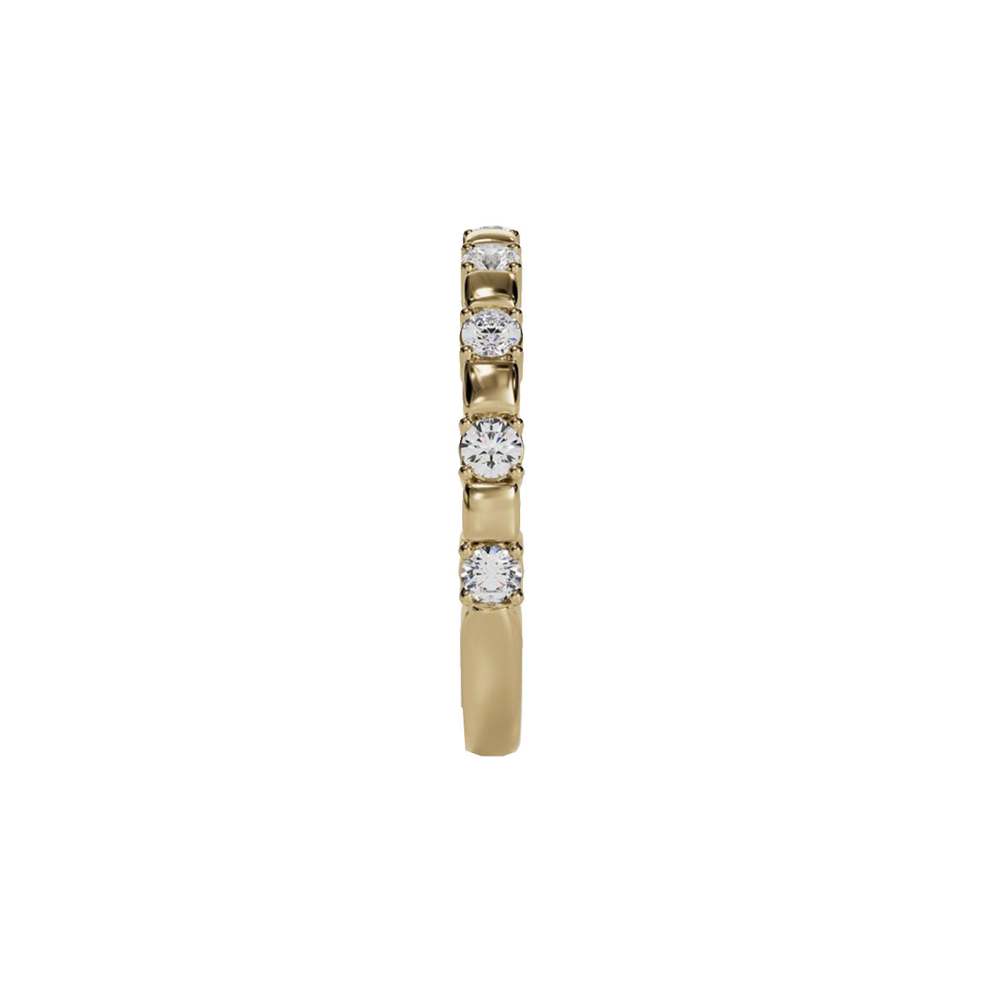 14 karat yellow gold diamond and gold accent ring