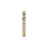 14 karat yellow gold diamond and gold accent ring