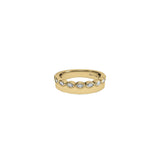 14 Karat Yellow Gold Band With Marquise Diamonds