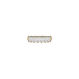 14 Karat Yellow Gold Share-Prong Band Radiant Diamonds