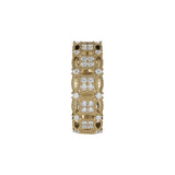 14 karat wide band with diamonds