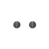 Sterling Silver Black Rhodium RIA Stud earrings with Diamonds