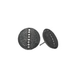Sterling Silver Black Rhodium RIA Stud earrings with Diamonds