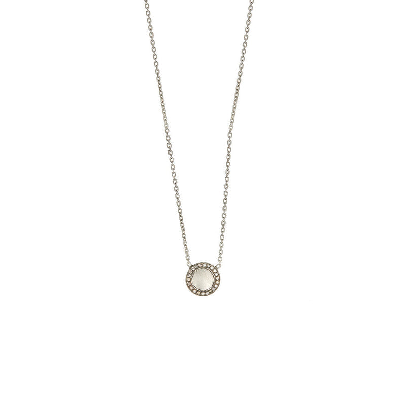 Sterling Silver Champagne Diamond Necklace