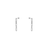 18 Karat Yellow Gold Paperclip Diamond drop earrings