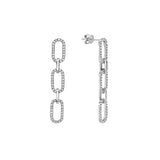 18 Karat Yellow Gold Paperclip Diamond drop earrings