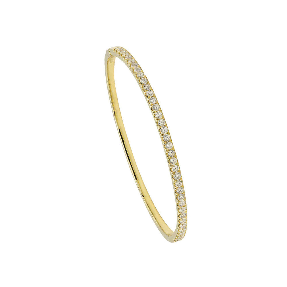 18 Karat Yellow Gold Cuff Bracelet with Diamonds