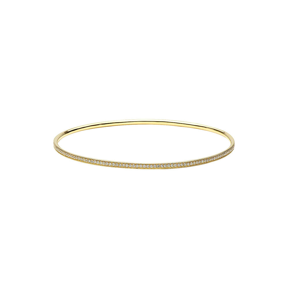 18 Karat Yellow Gold Diamond Bangle