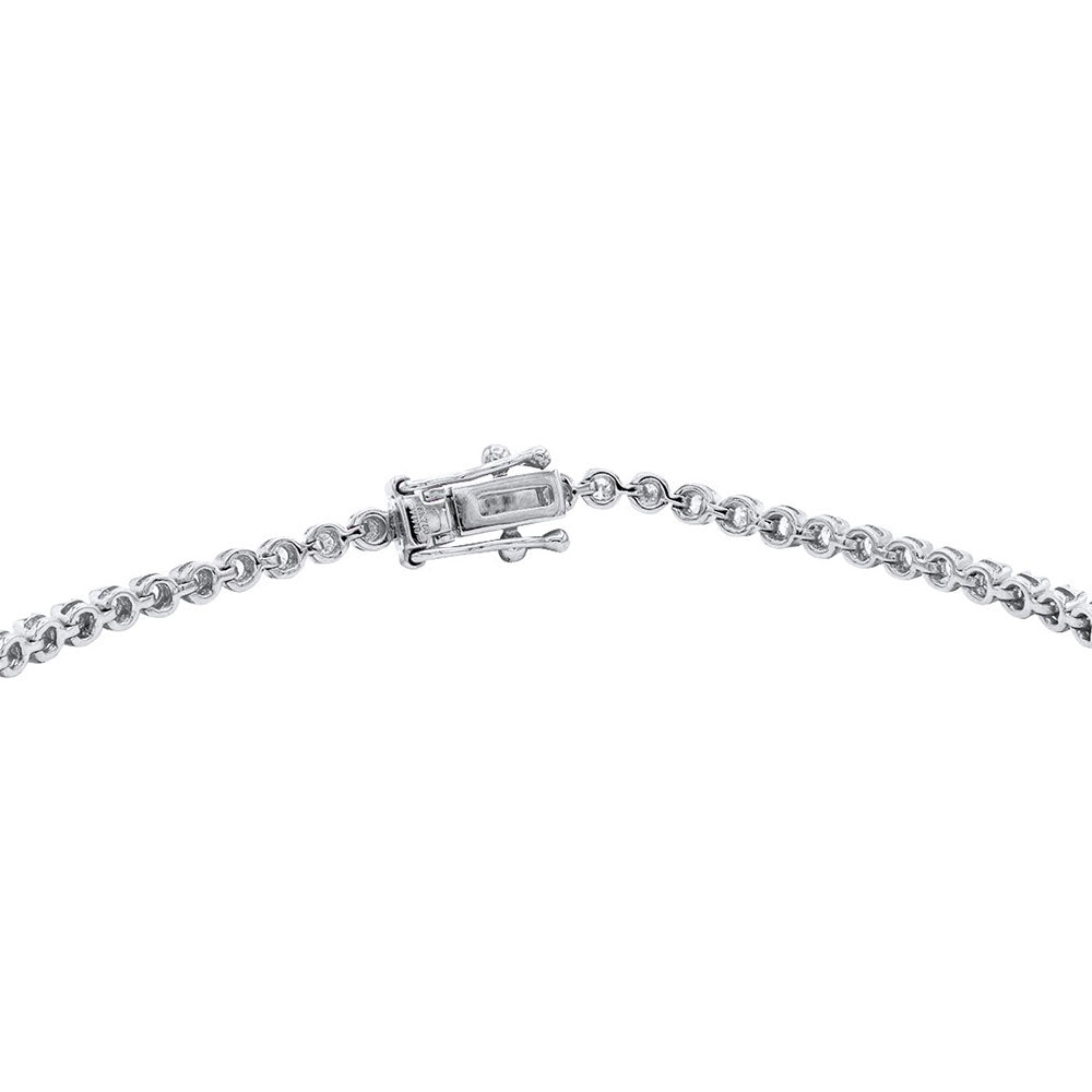 18 Karat White Gold Tennis Bracelet with Diamonds