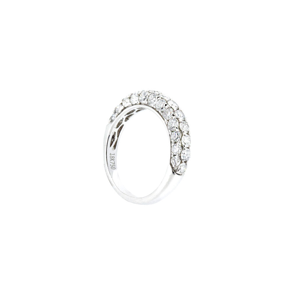 18 Karat White Gold Diamond Half Eternity Band