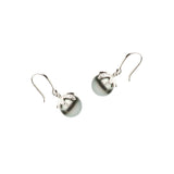 18 Karat White Gold Drop Earrings with Tahitian Pearls and Diamonds