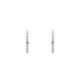 18 Karat White Gold In & Out Hoop Earrings with Diamonds