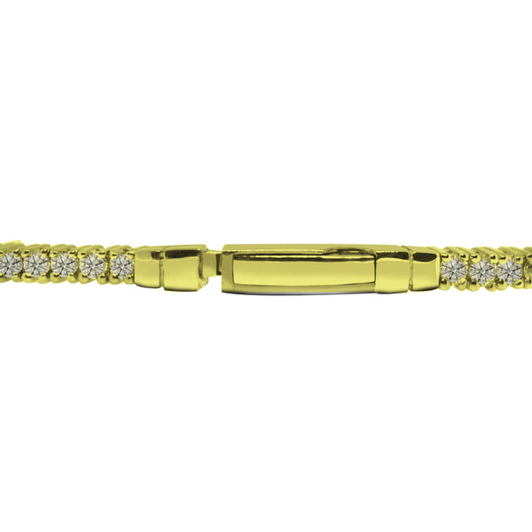 14 Karat Yellow Gold Flexible Diamond Bangle