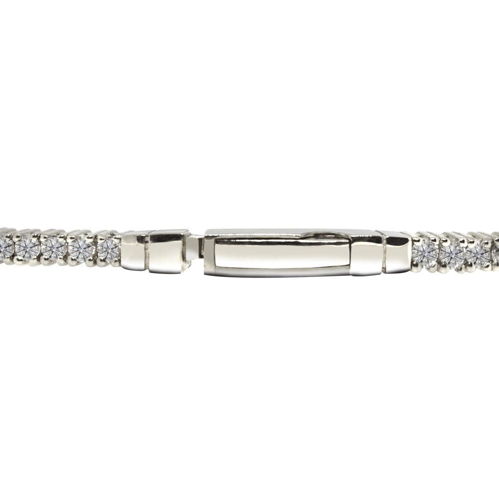 14 Karat White Gold Flexible Diamond Bangle