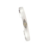 Sterling Silver EVIL EYE Bangle with Diamonds