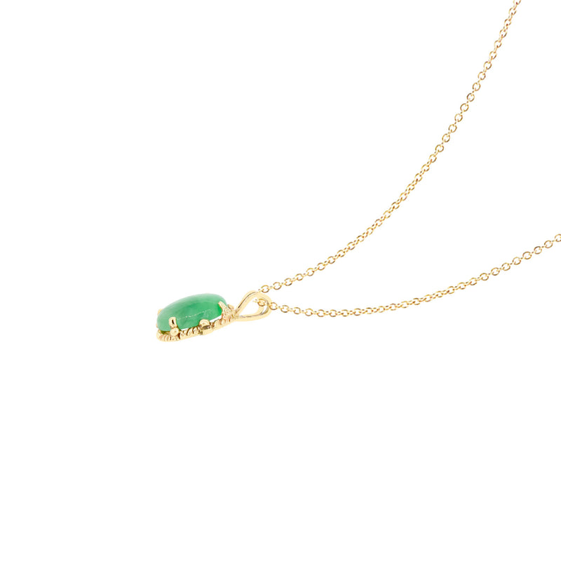 14 Karat Yellow Gold Pendant with Jade