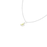 18 Karat White Gold Halo Pendant With Trillian Peridot