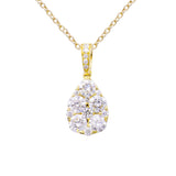 18 Karat Yellow Gold Diamond pear shape pendant