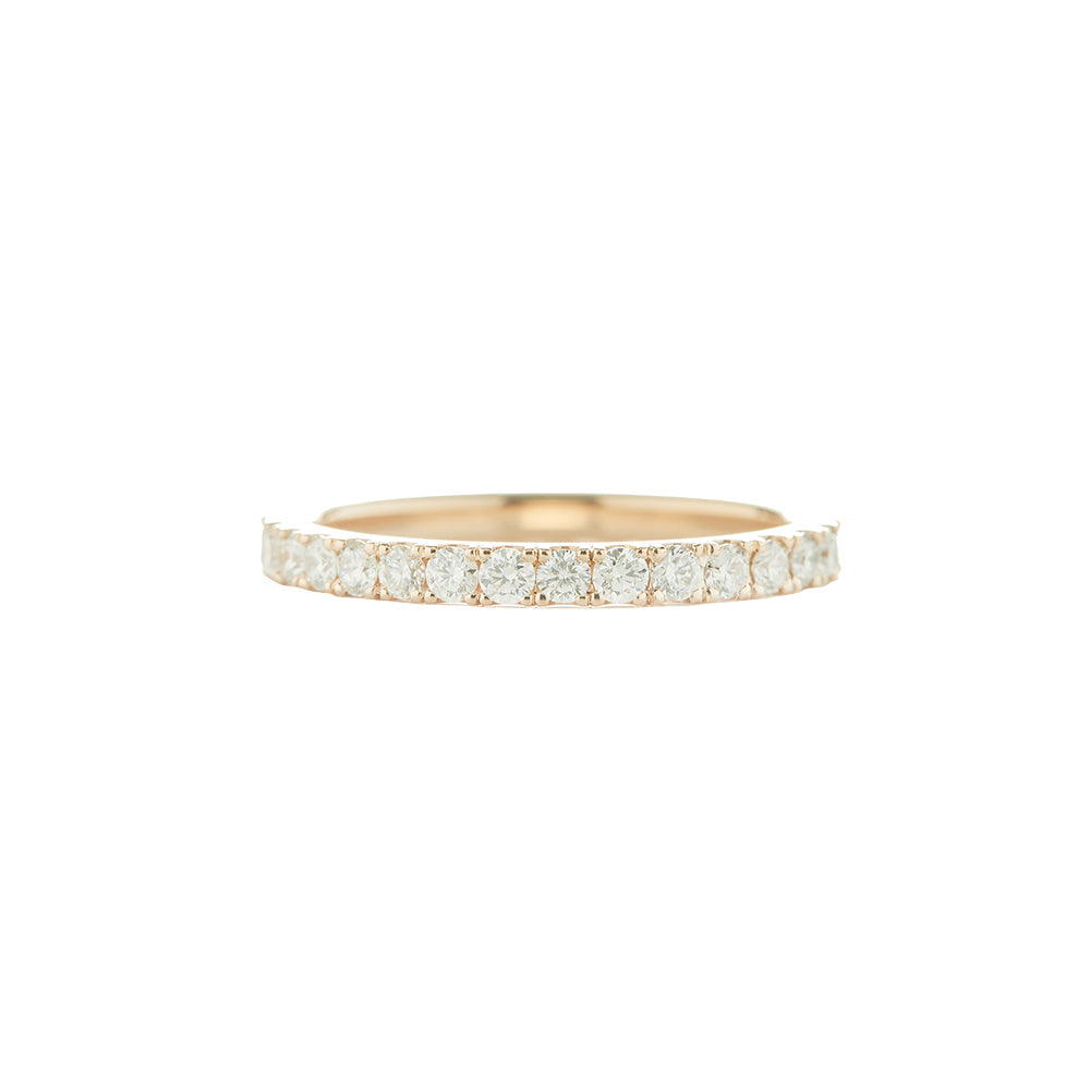 18 Karat Gold Medium Prong Set Wedding Band