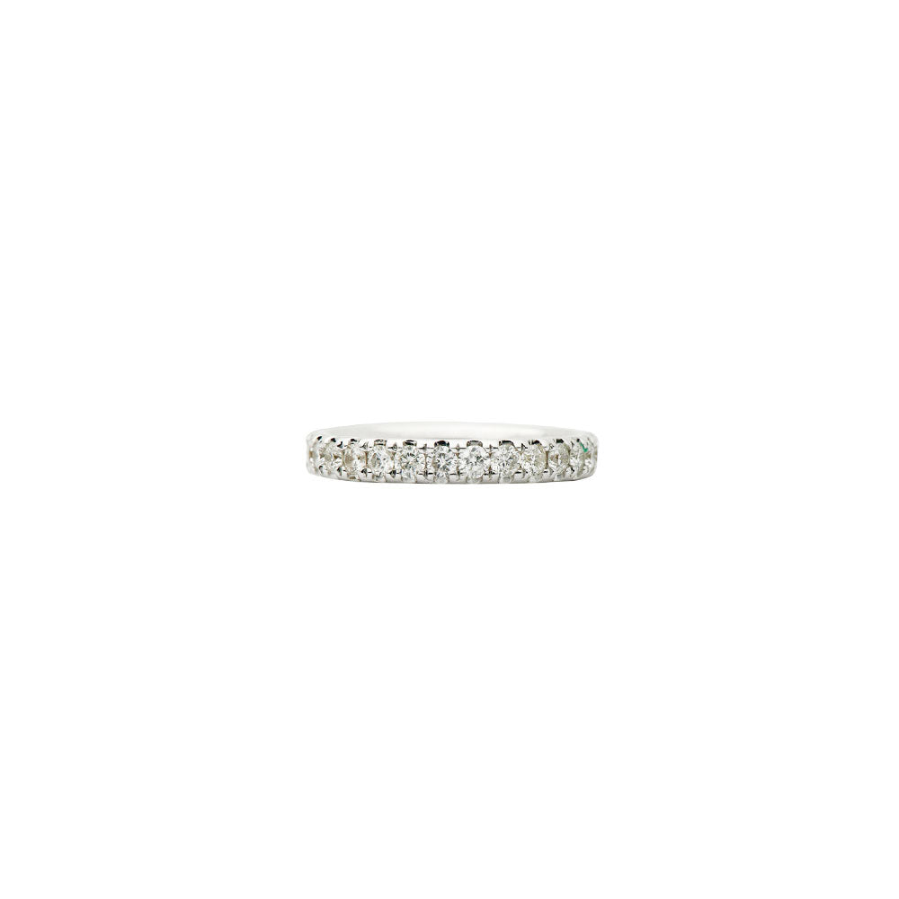 18 Karat White Gold Eternity Band with Diamonds