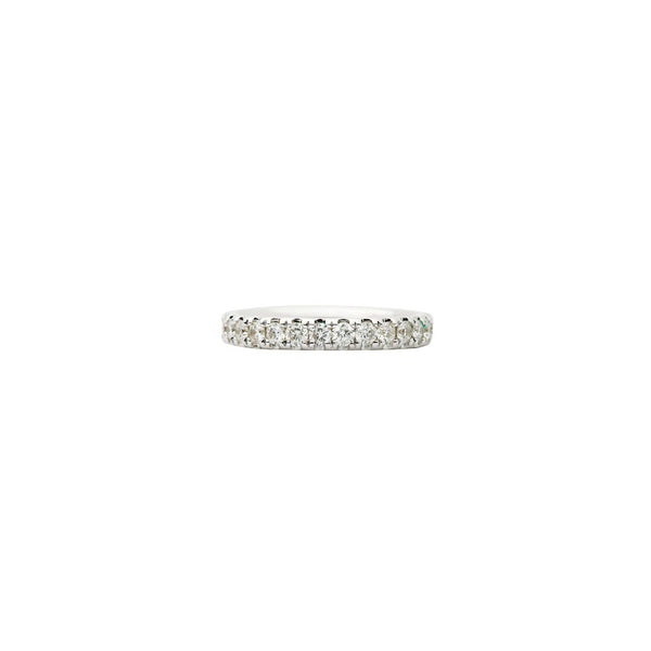 18 Karat White Gold Eternity Band with Diamonds