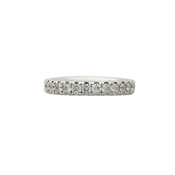 18 Karat White Gold Eternity Band with Diamonds