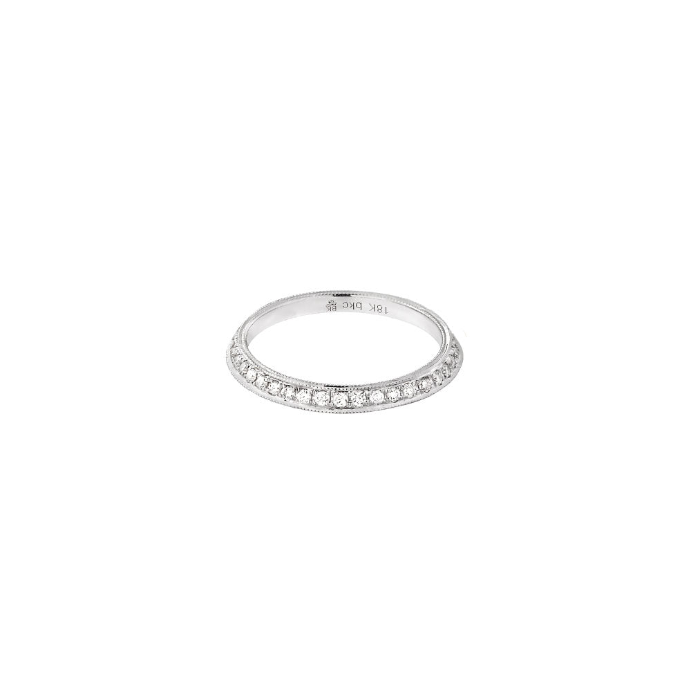 18 Karat White Gold Eternity Band with Diamonds