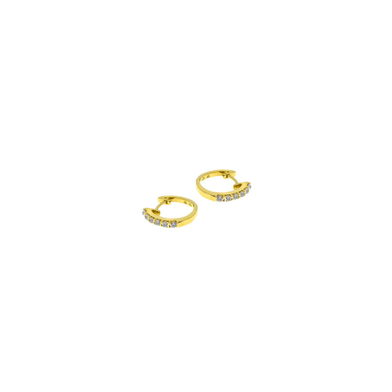 18 Karat Yellow Gold Huggies - Johann Paul Fine Jewelry