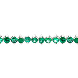 14 Karat White Gold Emerald Tennis Bracelet