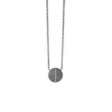 Sterling Silver RIA Necklace with White Diamonds