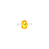 Platinum Solitaire Ring with Yellow Sapphire