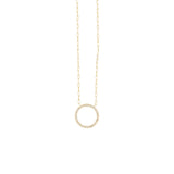 18 Karat Yellow Gold Diamond Dunes Circle Necklace