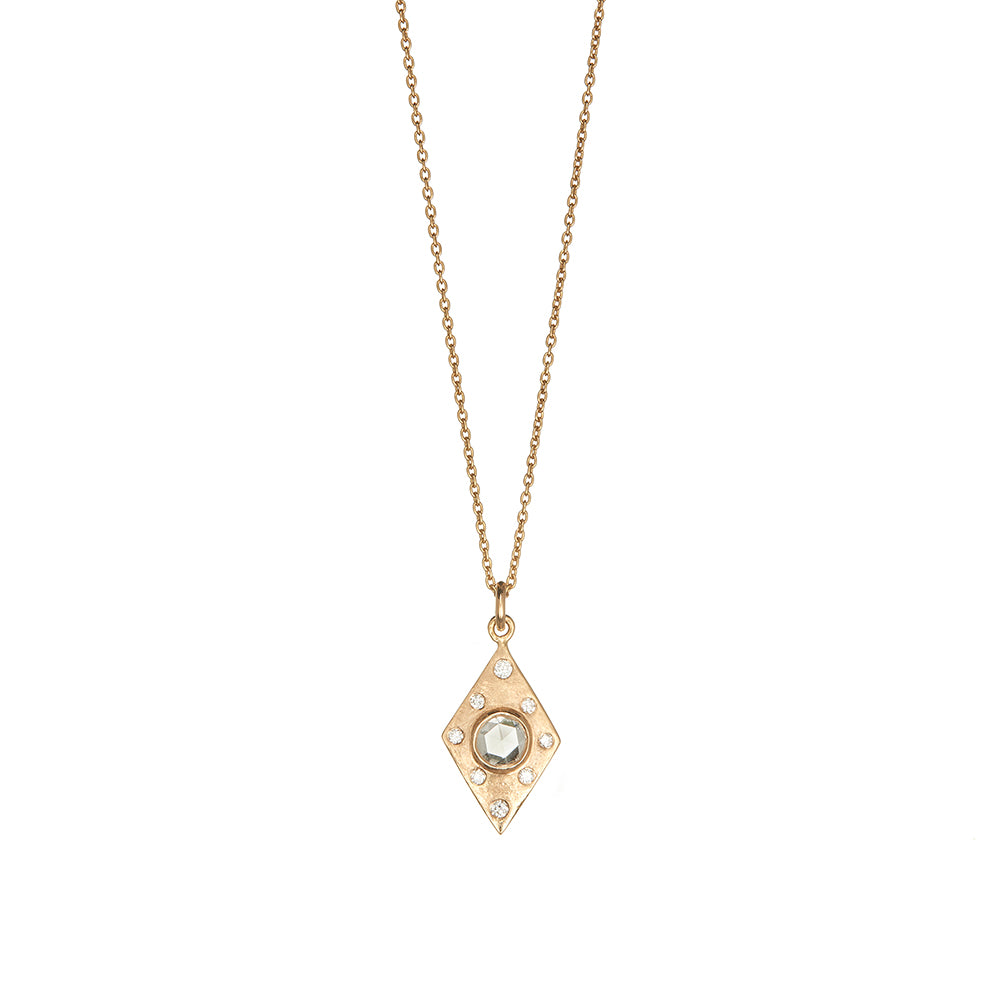 18 Karat Yellow Gold Dunes Diamond Pendant