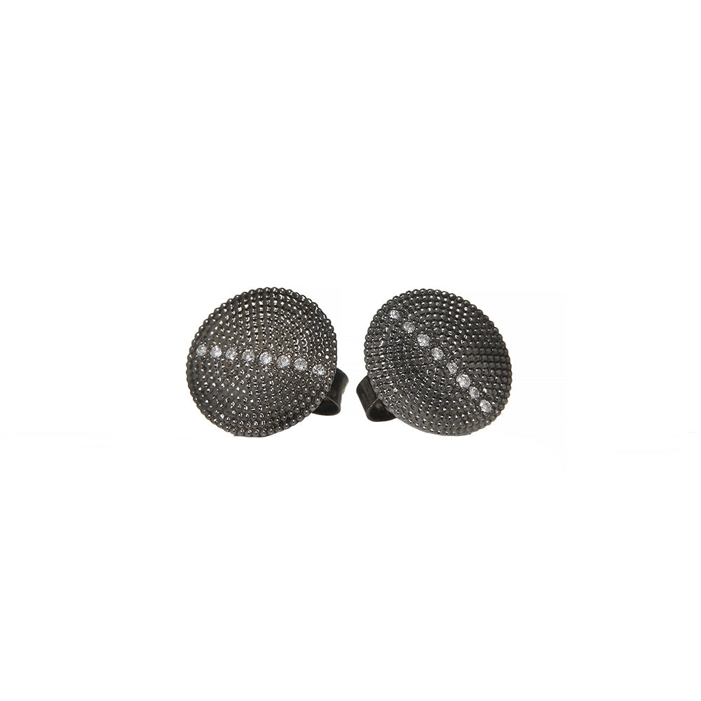 Rhodium Plated Diamond Stud Earrings - Johann Paul Fine Jewelry